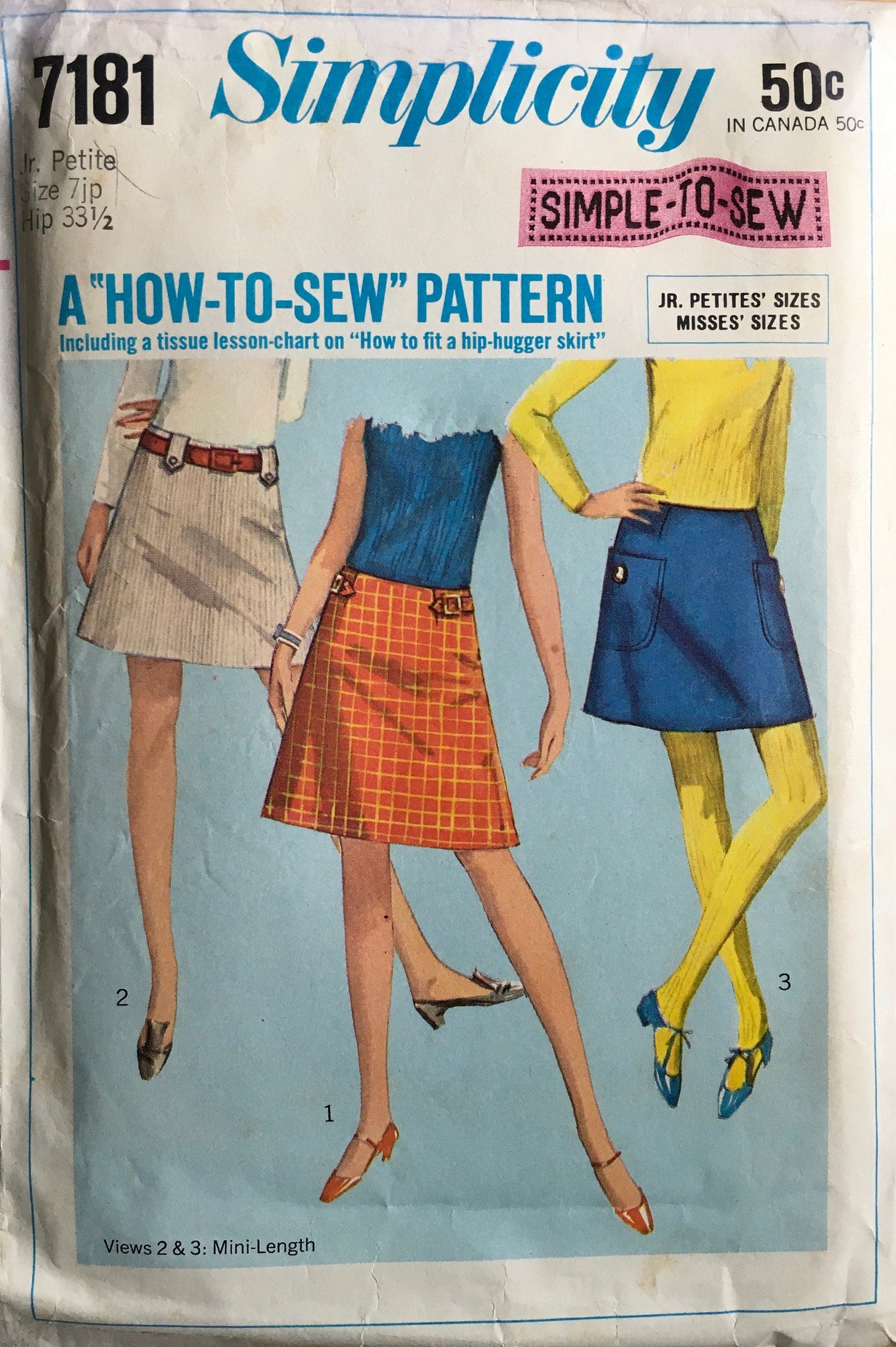 Simplicity 7181 Sewing Pattern (Vintage) CUT