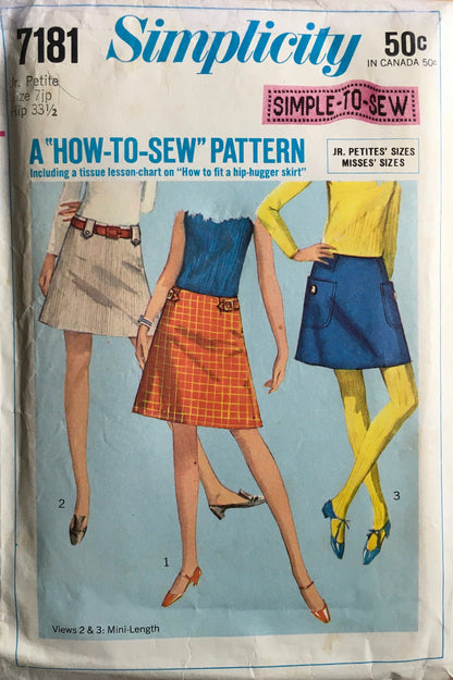 Simplicity 7181 Sewing Pattern (Vintage) CUT
