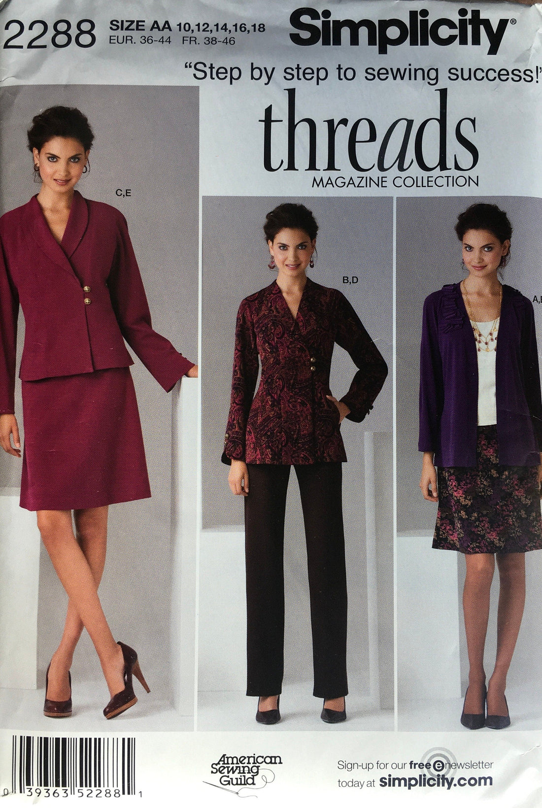 Simplicity 2288 Sewing Pattern UNCUT