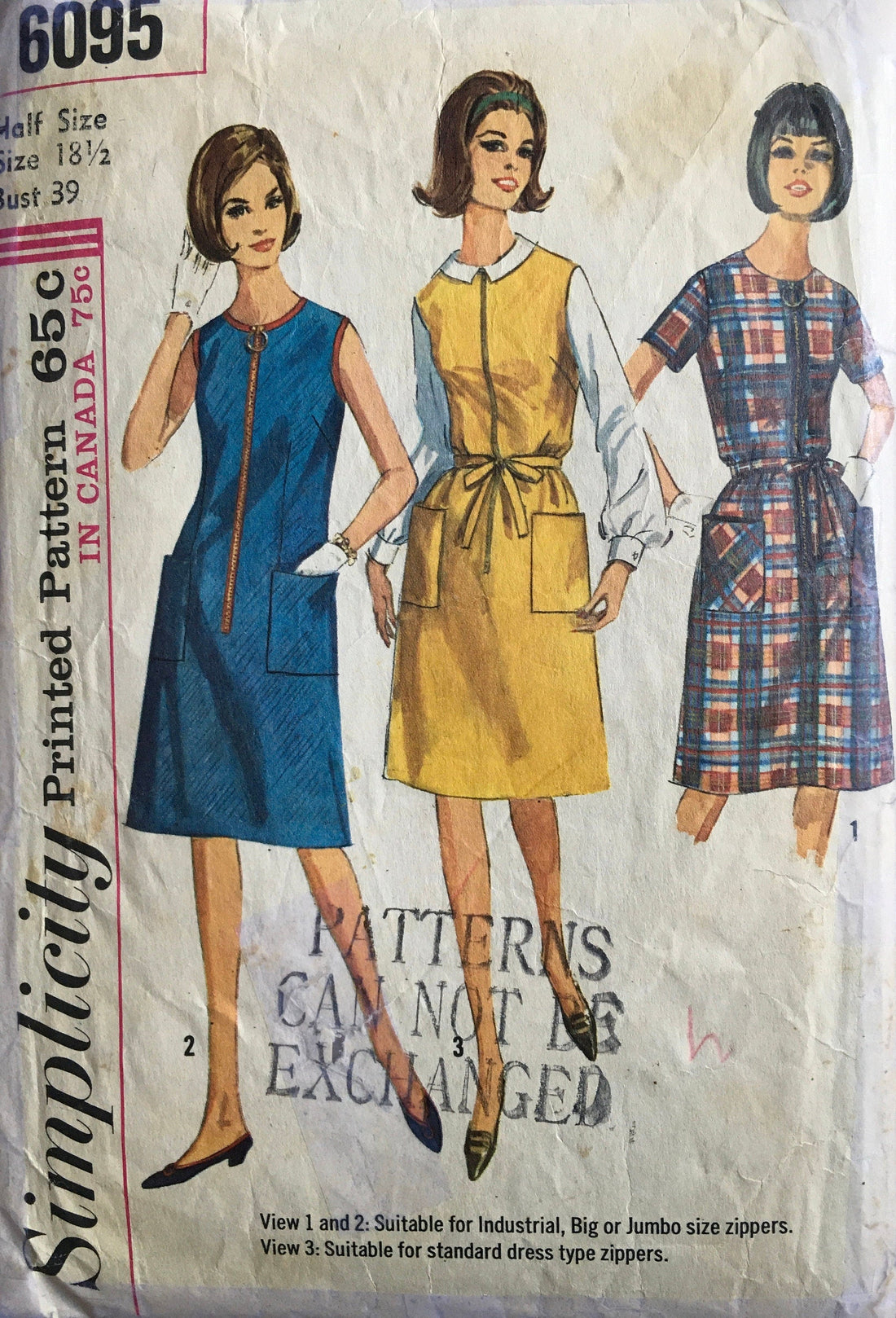 Simplicity 6095 Sewing Pattern (Vintage) CUT