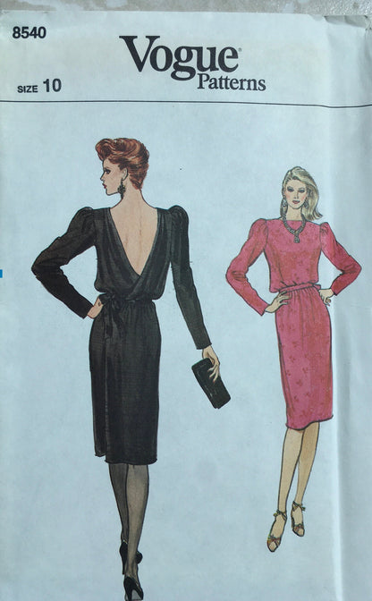 Vogue 8540 Sewing Pattern (Vintage) UNCUT