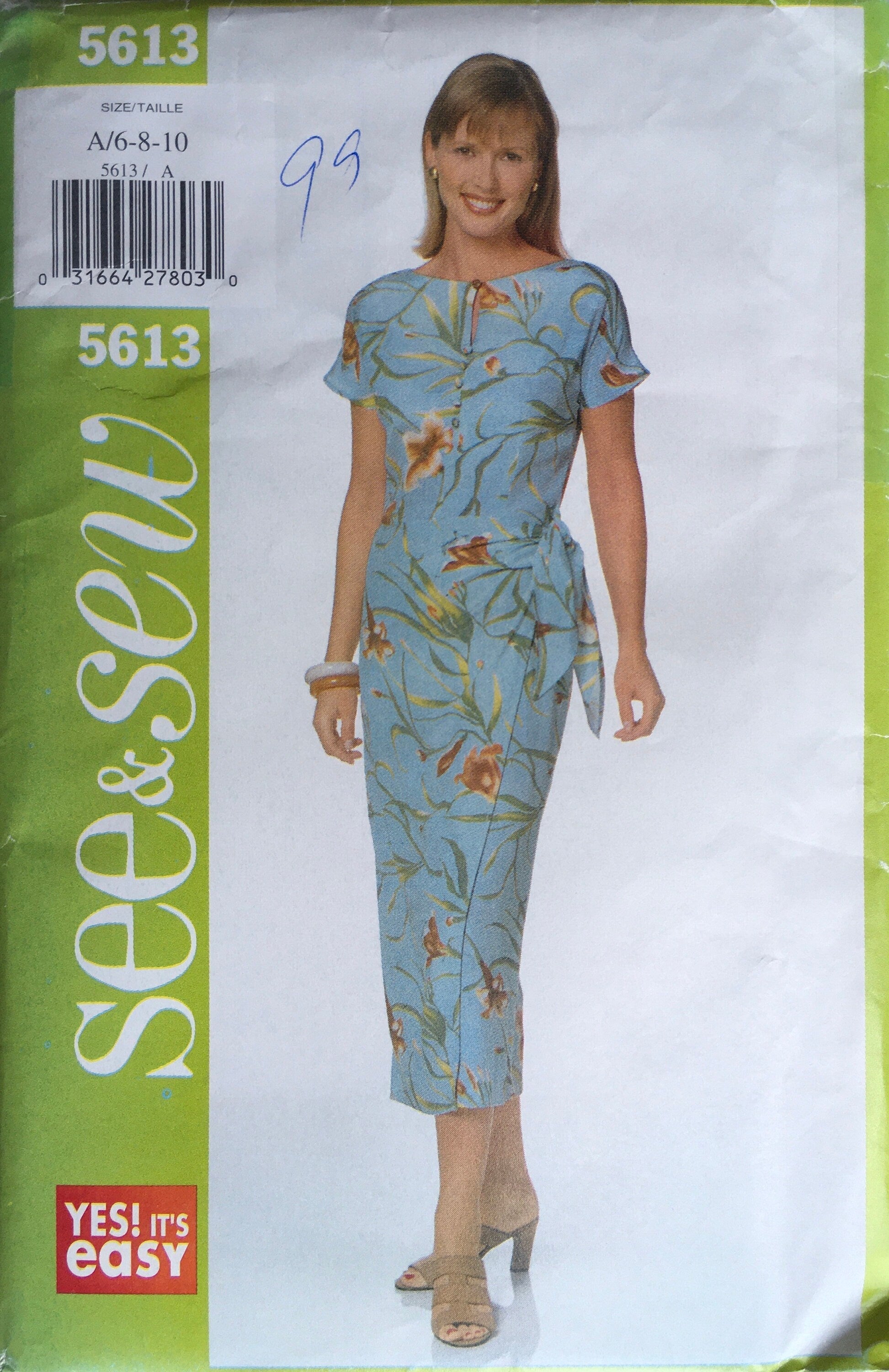 See &amp; Sew 5613 Sewing Pattern (Vintage) UNCUT