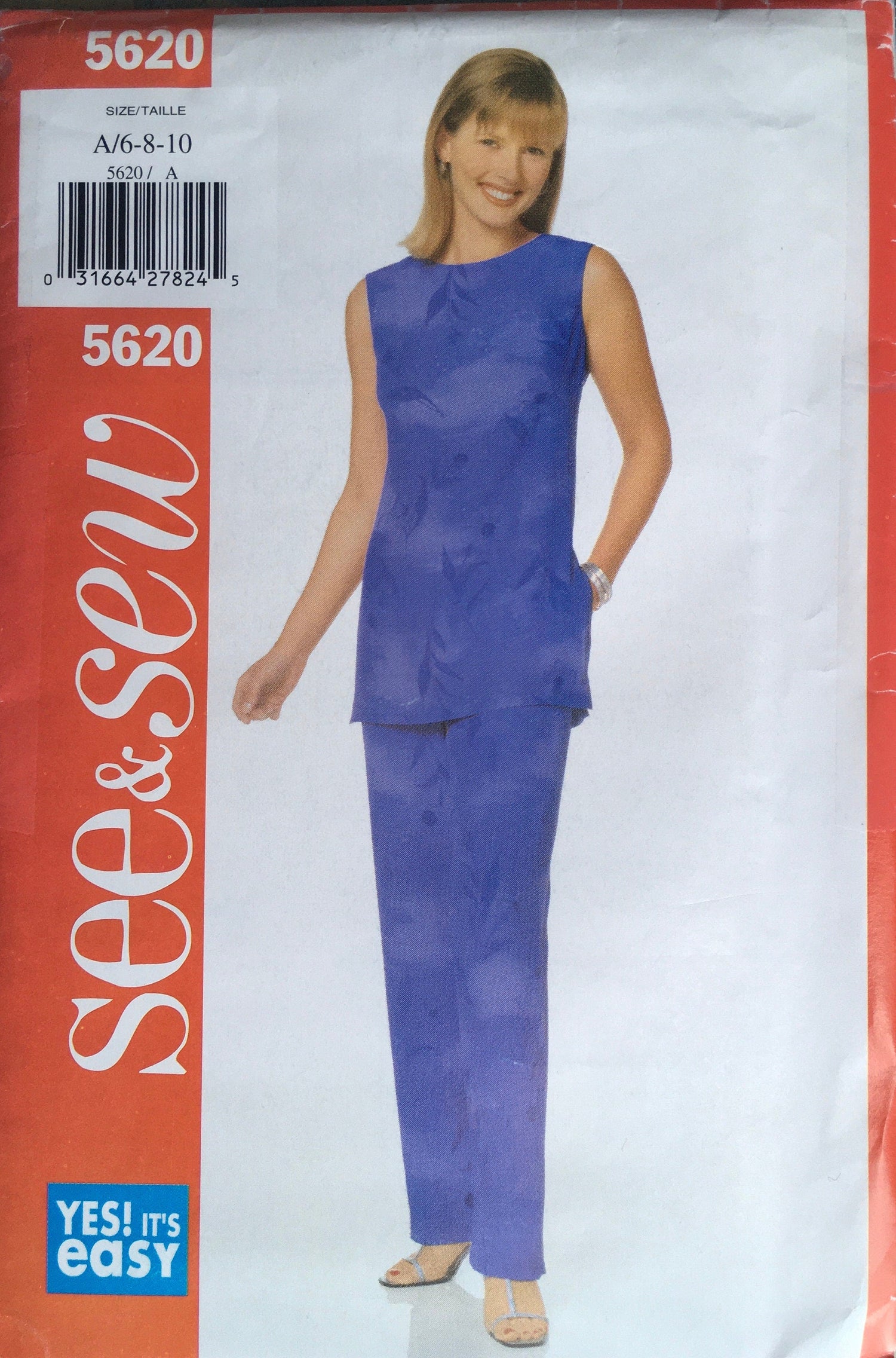 See &amp; Sew 5620 Sewing Pattern (Vintage) UNCUT