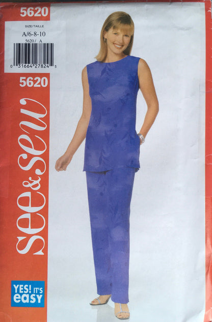 See &amp; Sew 5620 Sewing Pattern (Vintage) UNCUT