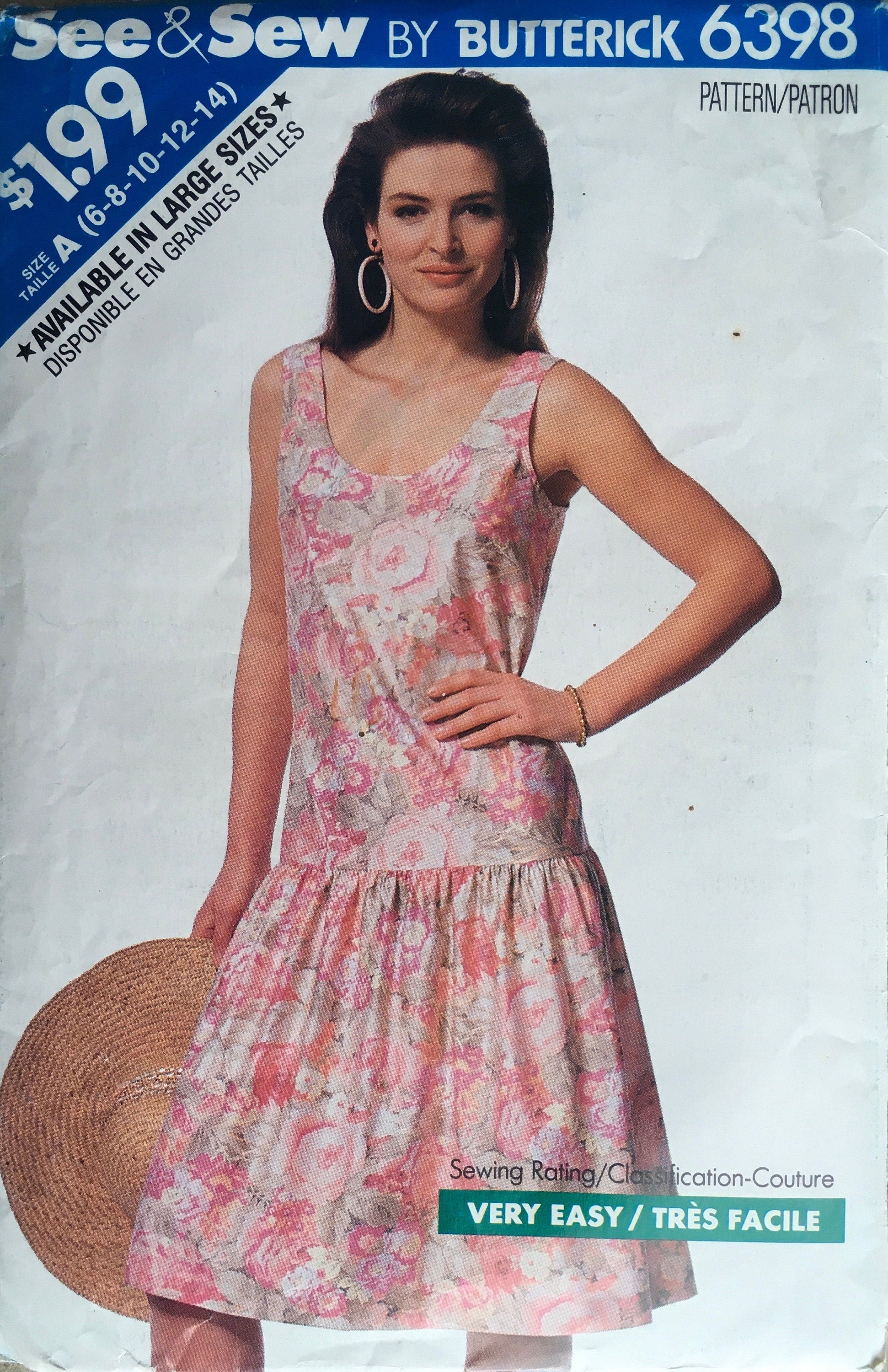 See &amp; Sew 6398 Sewing Pattern (Vintage) CUT