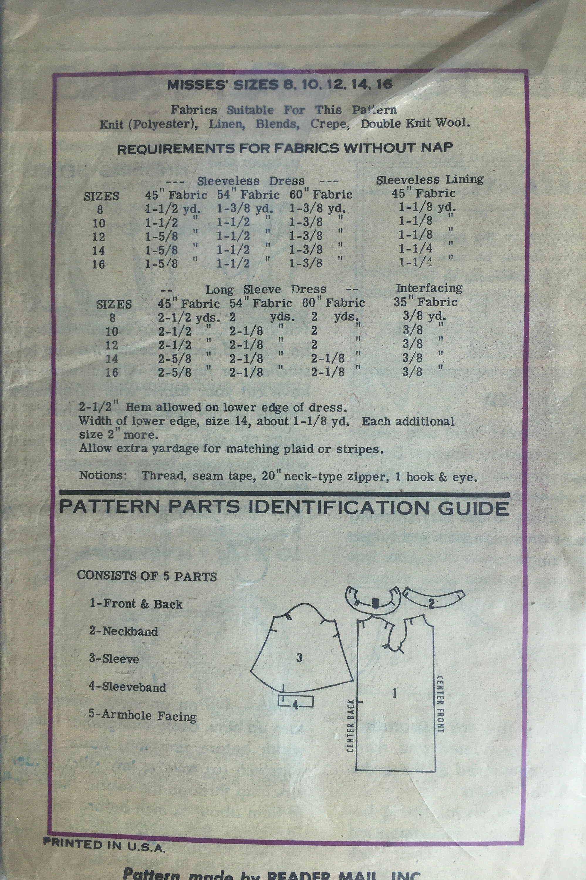 Prominent Designer M 391 Sewing Pattern (Vintage) CUT