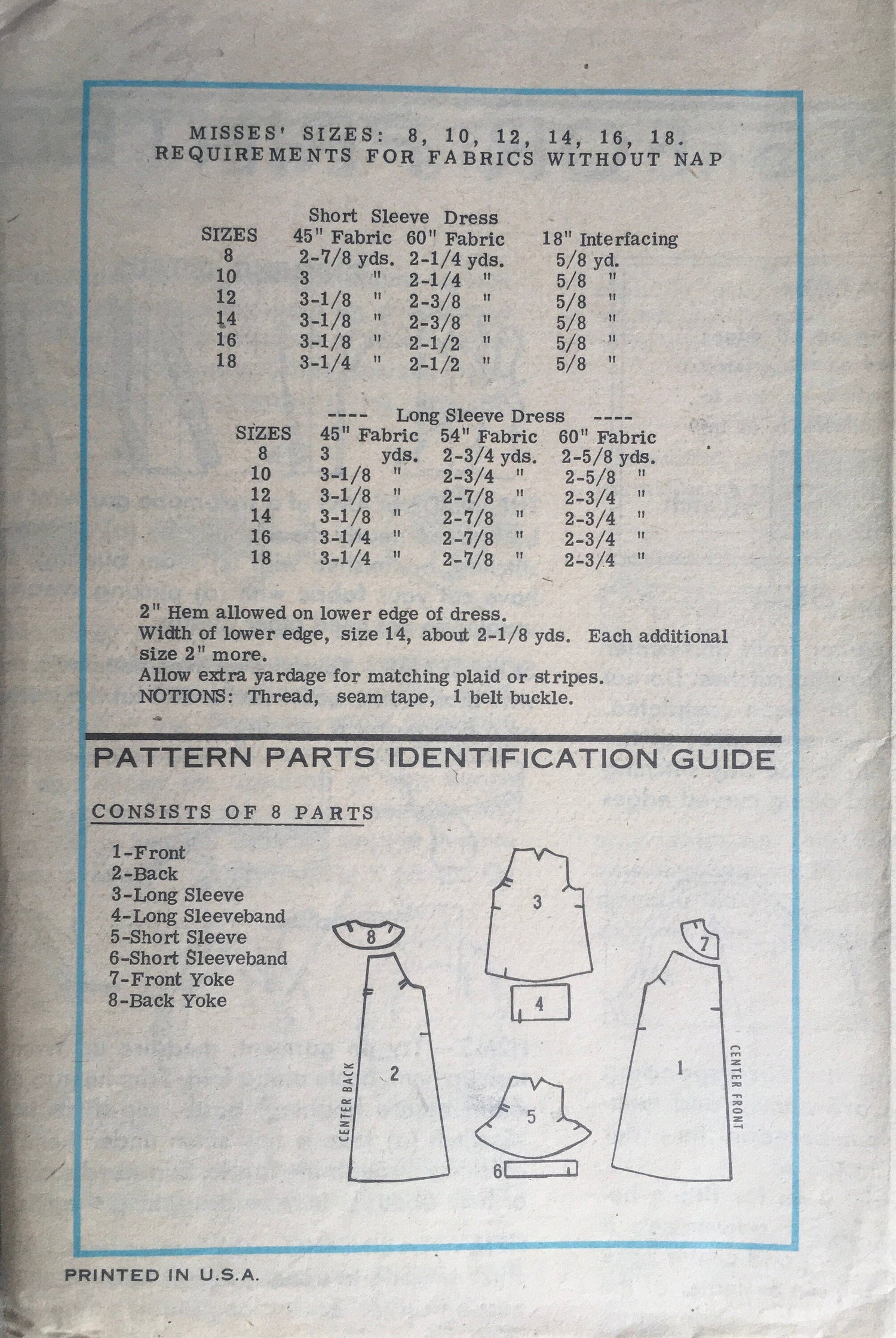 Prominent Designer 9256 Sewing Pattern (Vintage) UNCUT