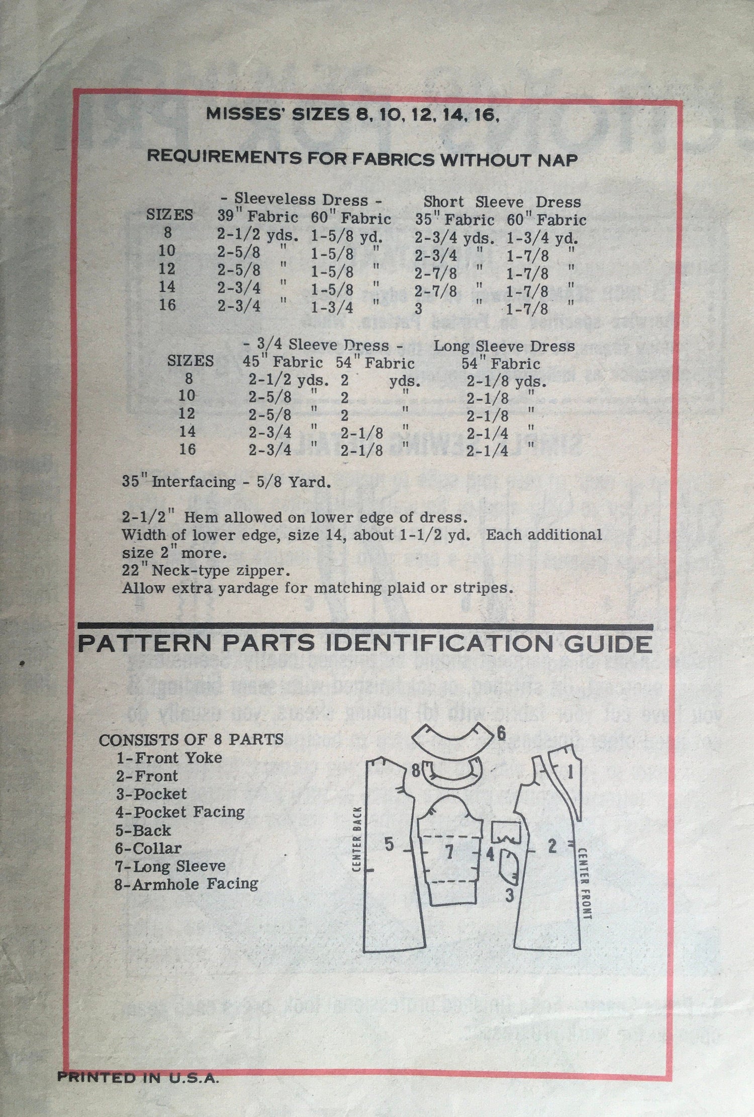 Prominent Designer 9343 Sewing Pattern (Vintage) UNCUT