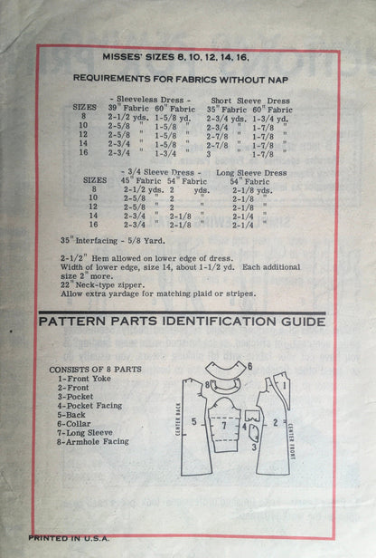 Prominent Designer 9343 Sewing Pattern (Vintage) UNCUT