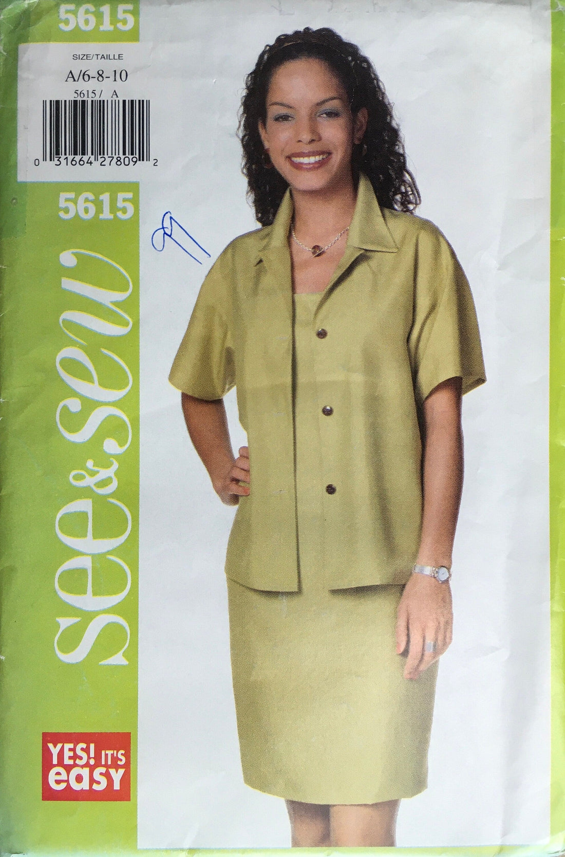 See &amp; Sew 5615 Sewing Pattern (Vintage) UNCUT