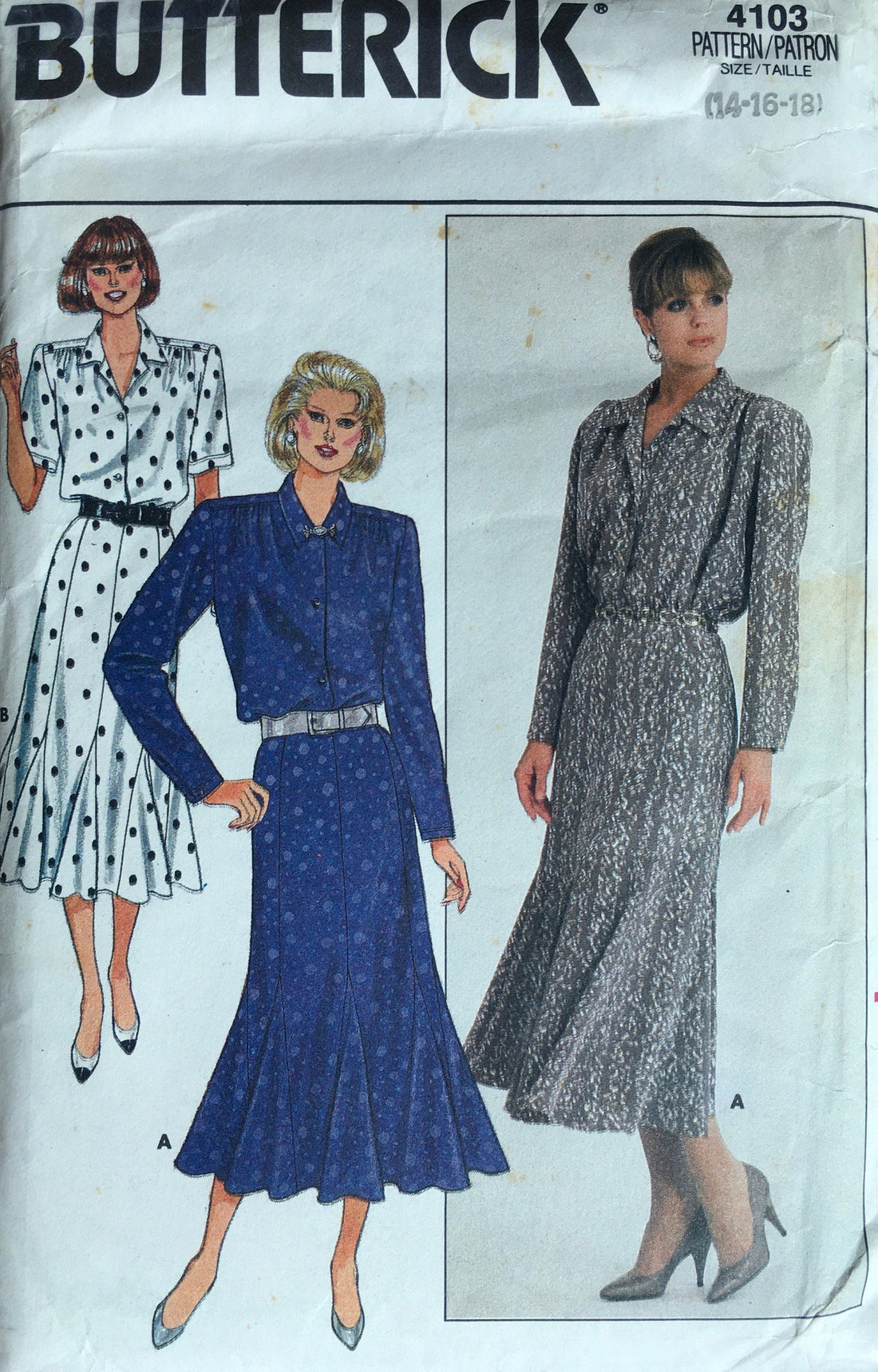 Butterick 4103 Sewing Pattern (Vintage) CUT