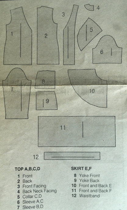 Butterick 5984 Sewing Pattern (Vintage) CUT
