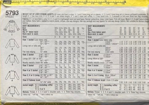 Simplicity 5793 Sewing Pattern (Vintage) CUT