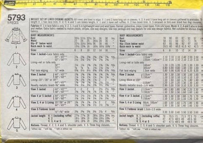 Simplicity 5793 Sewing Pattern (Vintage) CUT