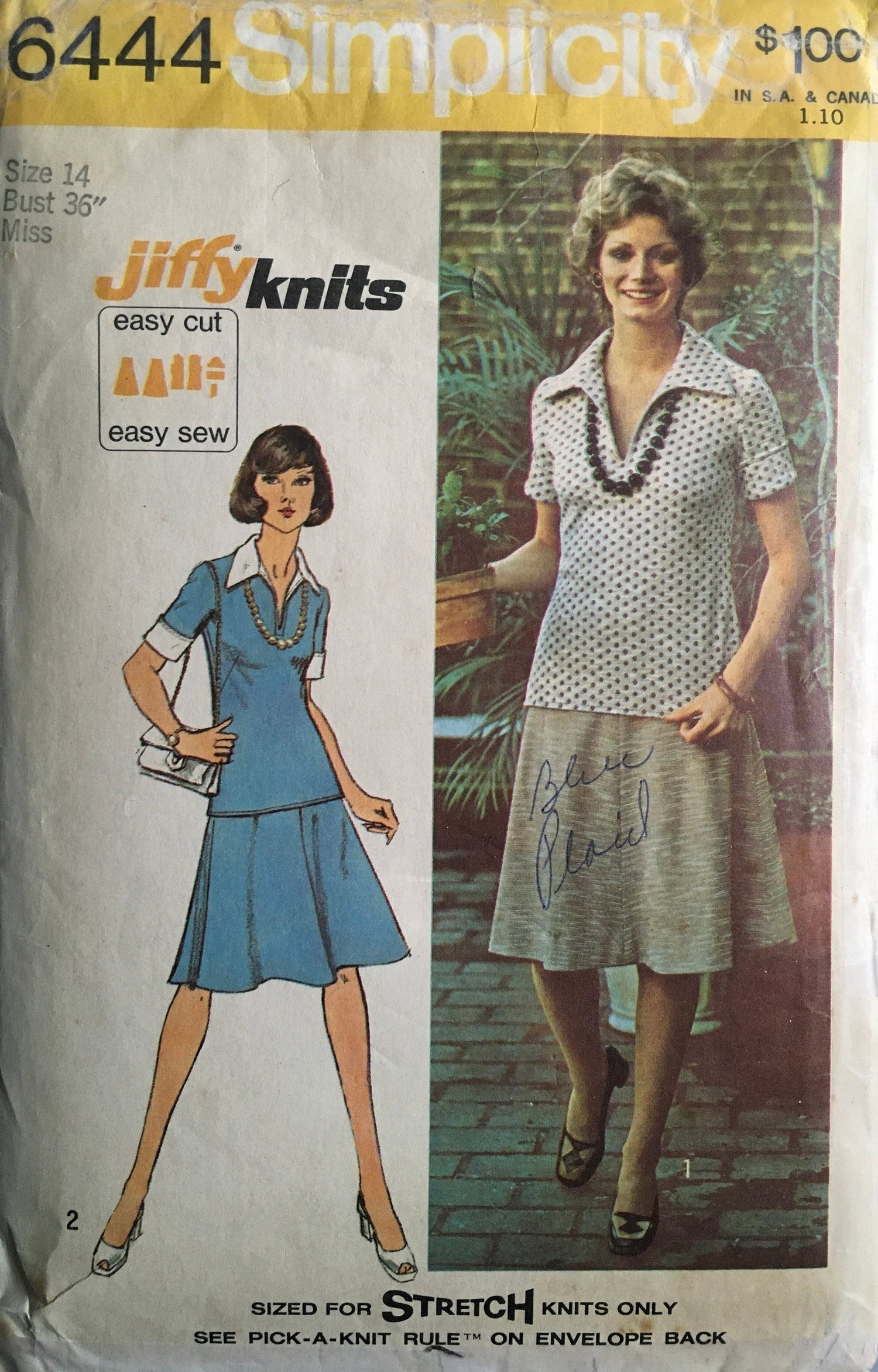 Simplicity 6444 Sewing Pattern (Vintage) CUT