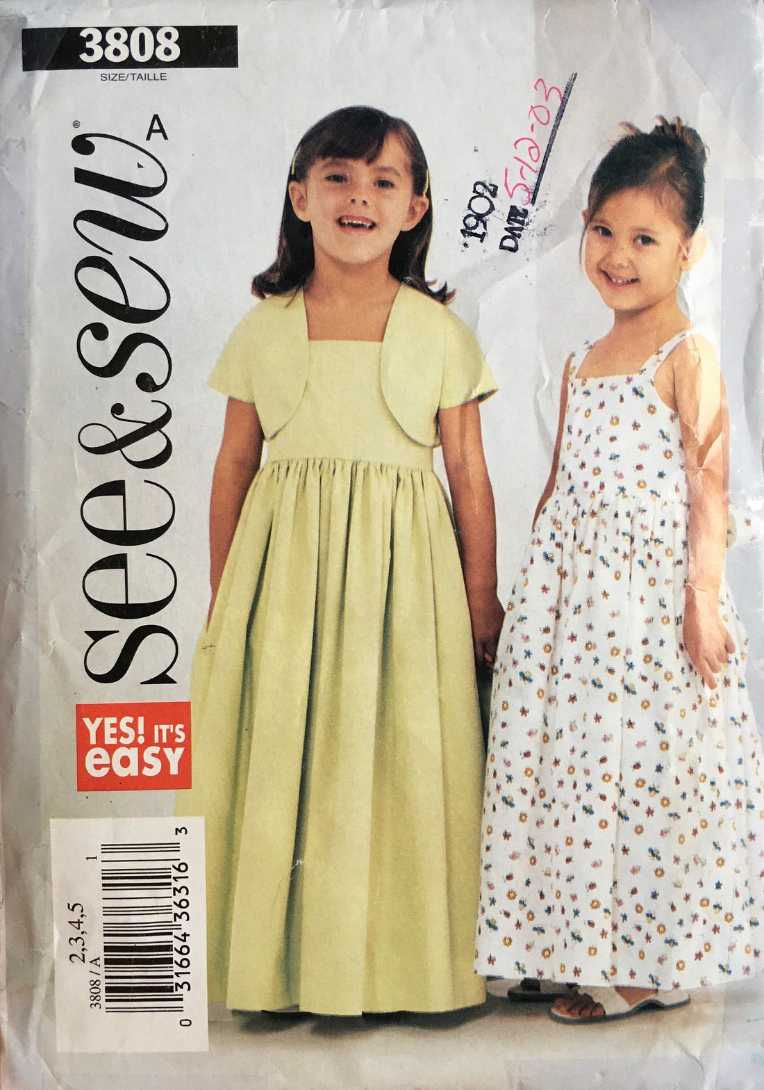 See &amp; Sew 3808 Sewing Pattern (Vintage) UNCUT