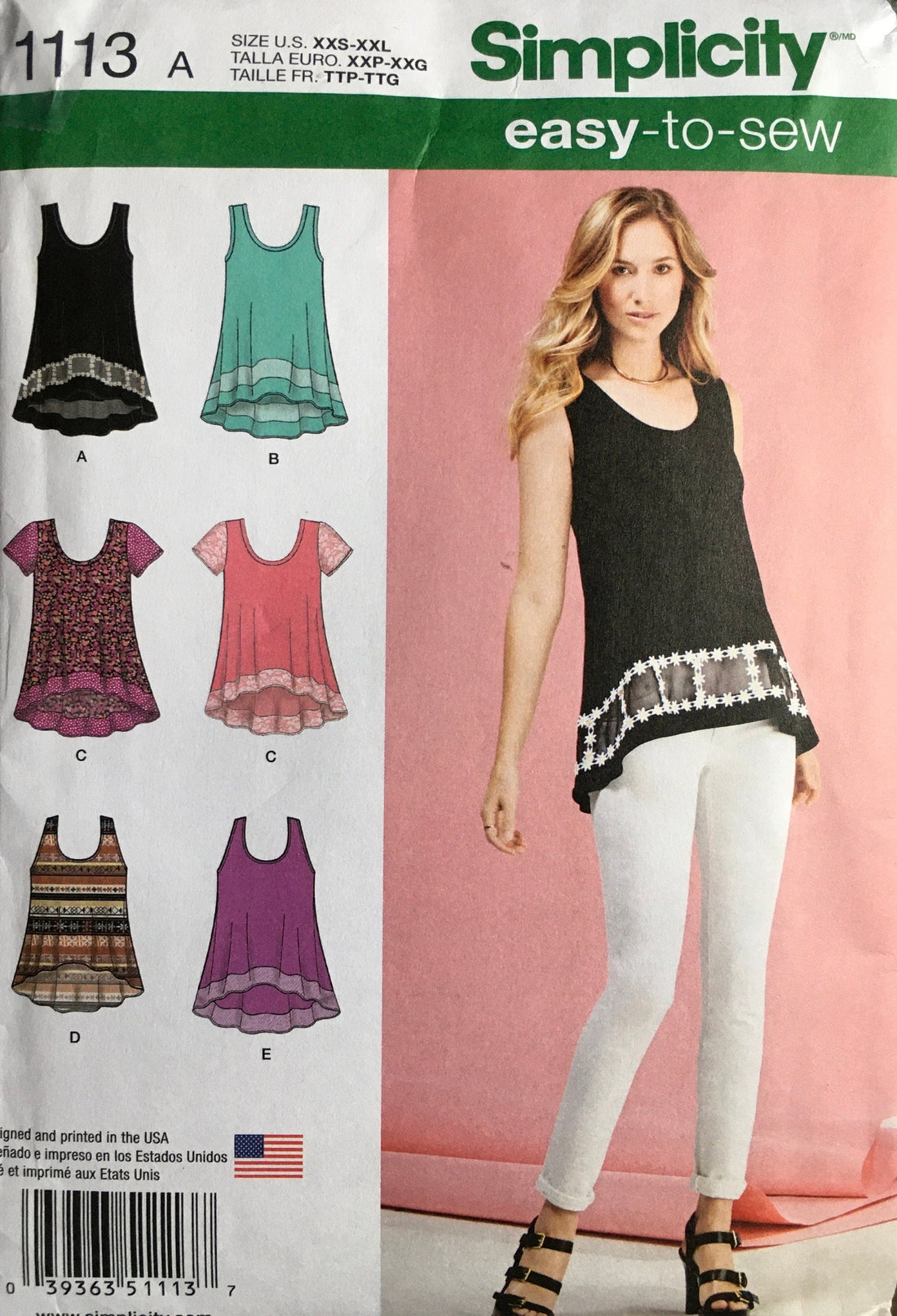 Simplicity 1113 Sewing Pattern UNCUT