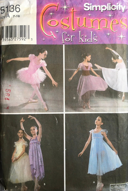 Simplicity 5136 Sewing Pattern (Vintage) UNCUT