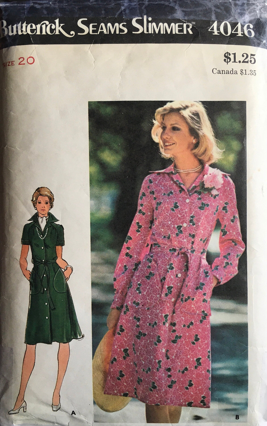 Butterick 4046 Sewing Pattern (Vintage) CUT
