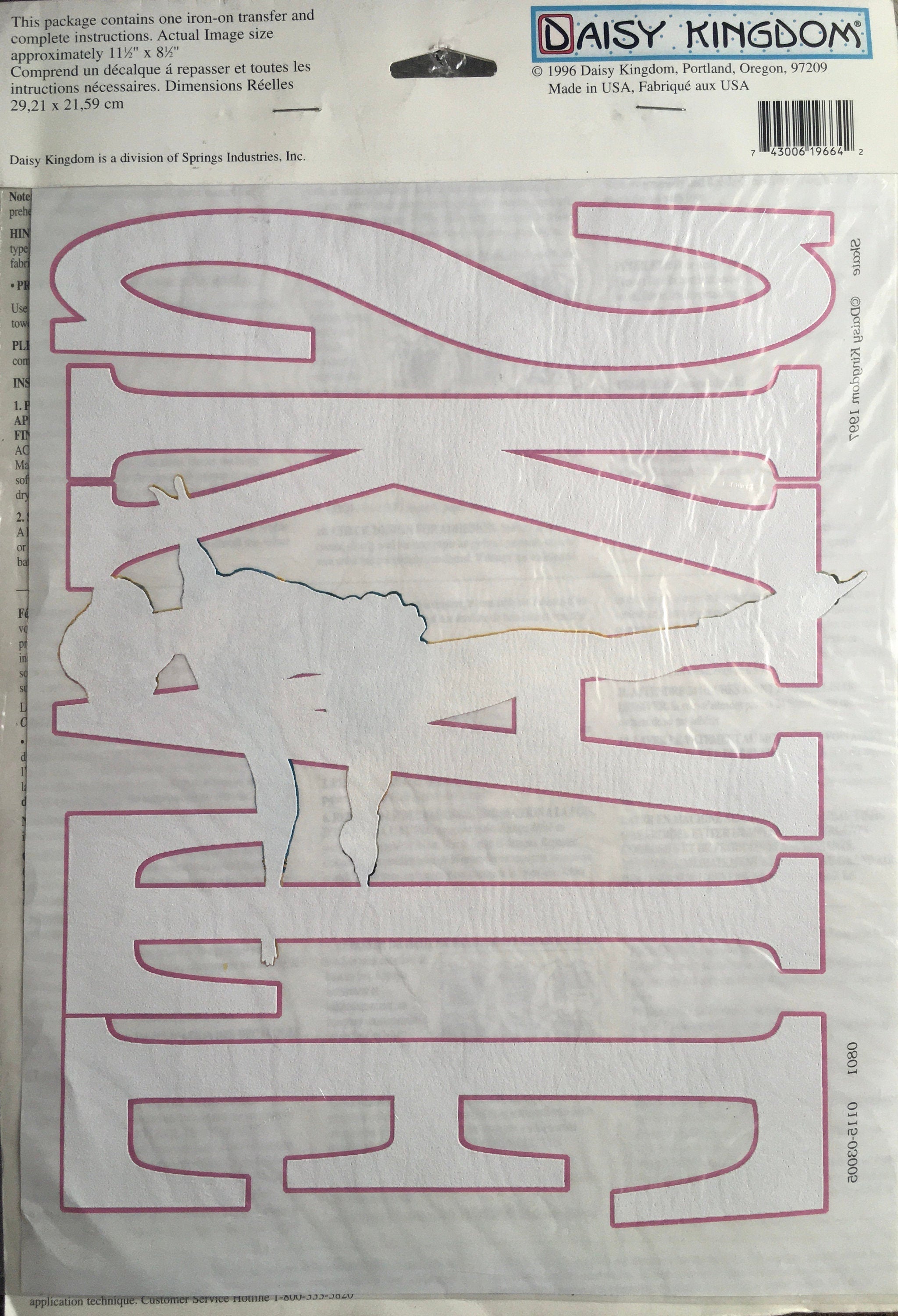 Daisy Kingdom Iron-On Transfer (Vintage) UNCUT