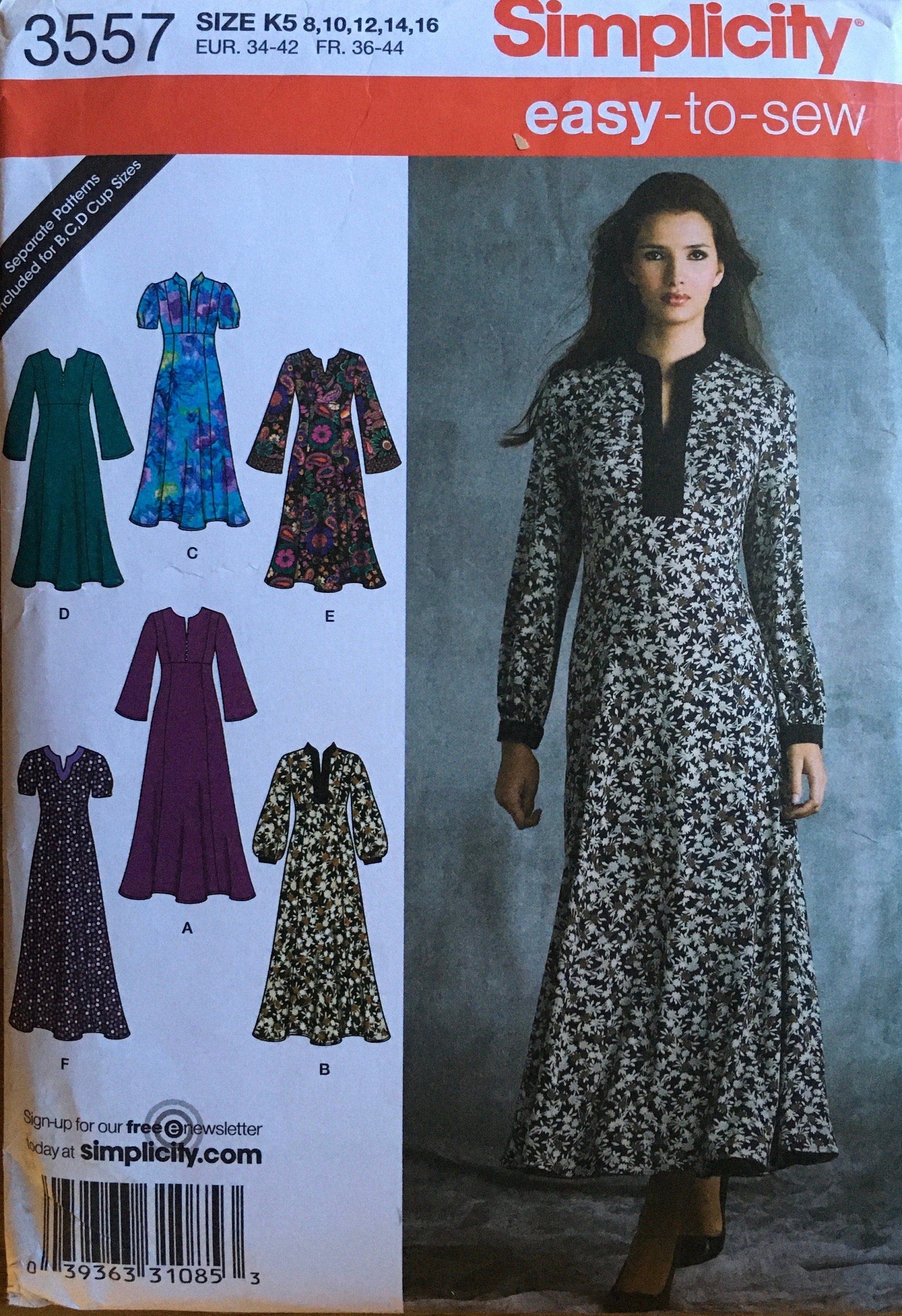Simplicity 3557 Sewing Pattern CUT