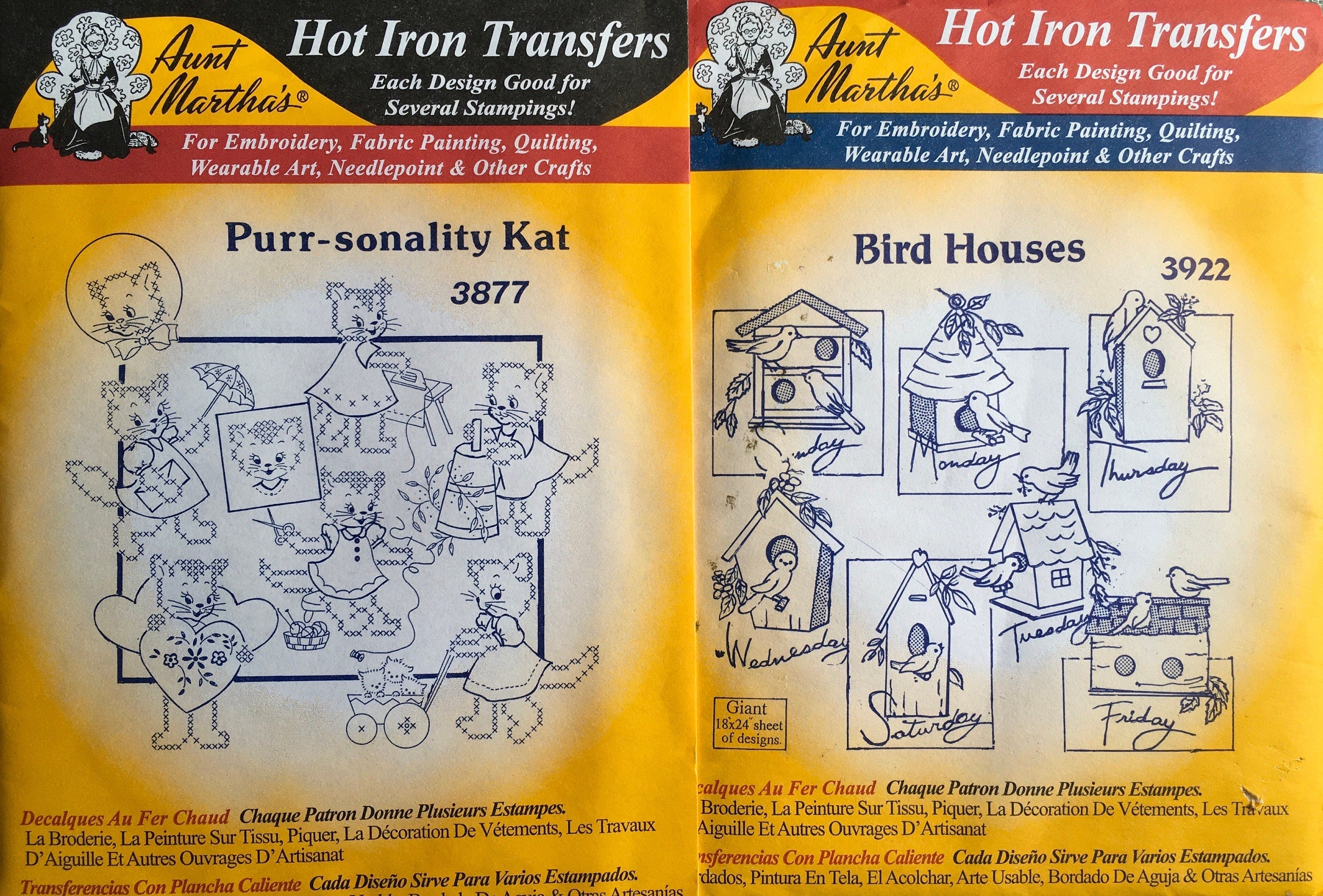 Aunt Martha’s Iron-On Transfer (Vintage) UNCUT
