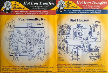 Aunt Martha’s Iron-On Transfer (Vintage) UNCUT