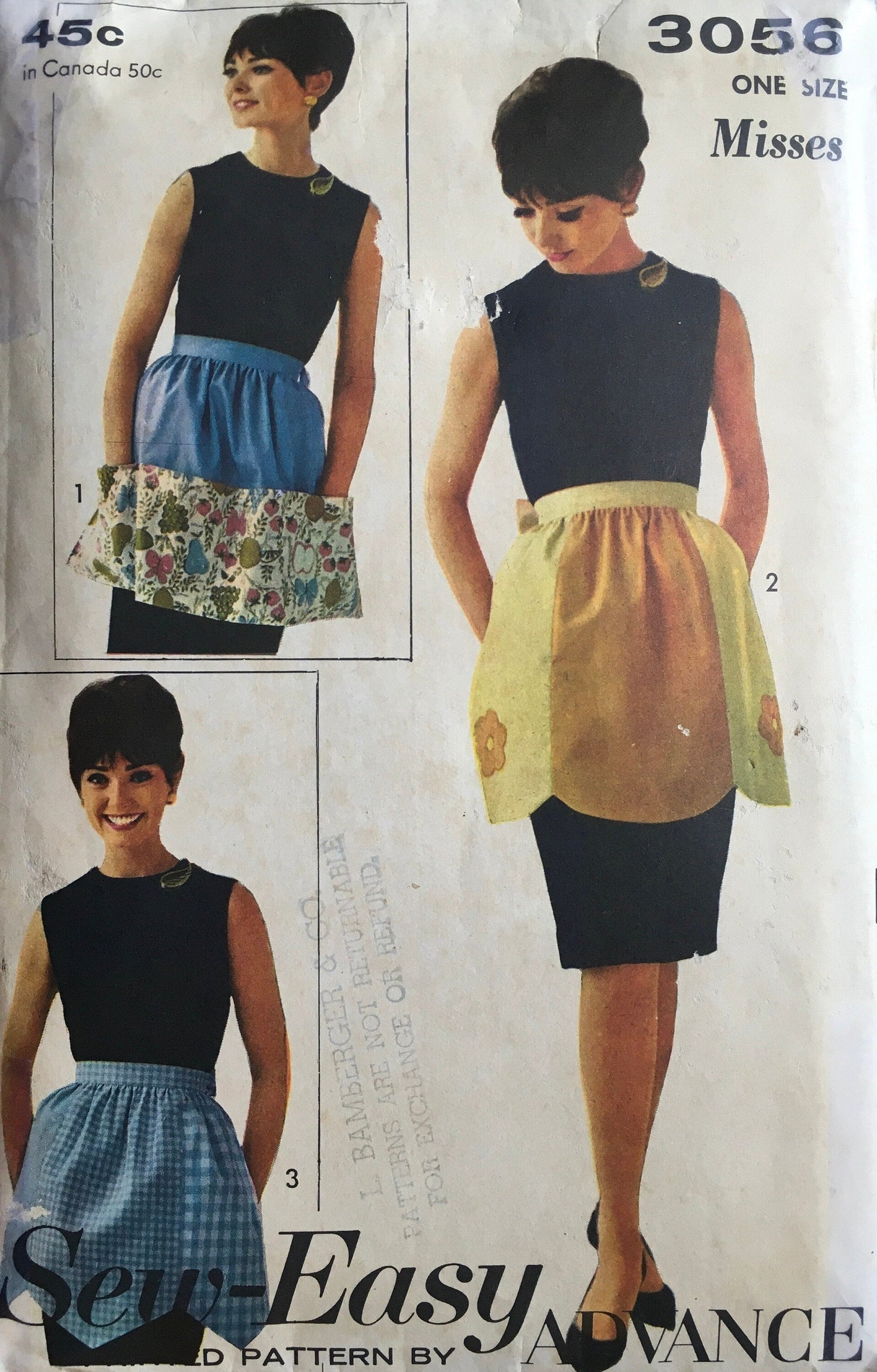 Advance 3056 Sewing Pattern (Vintage) CUT