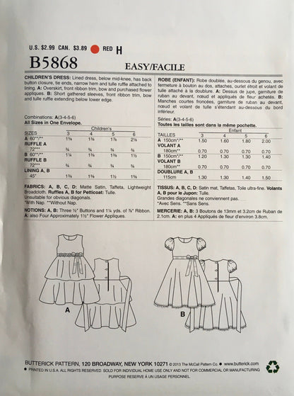 See &amp; Sew 5868 Sewing Pattern (Vintage) UNCUT