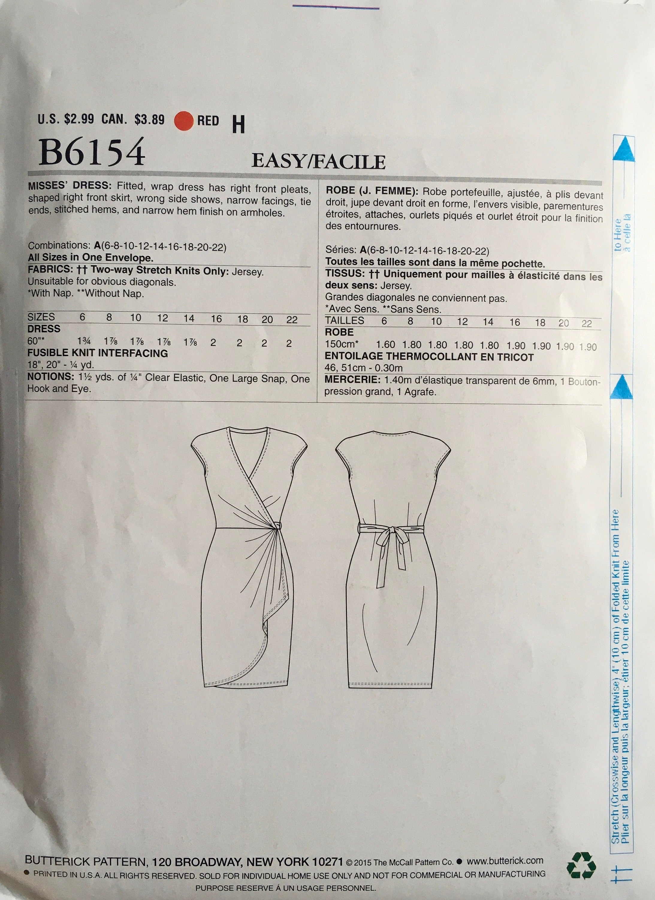 See &amp; Sew 6154 Sewing Pattern (Vintage) UNCUT