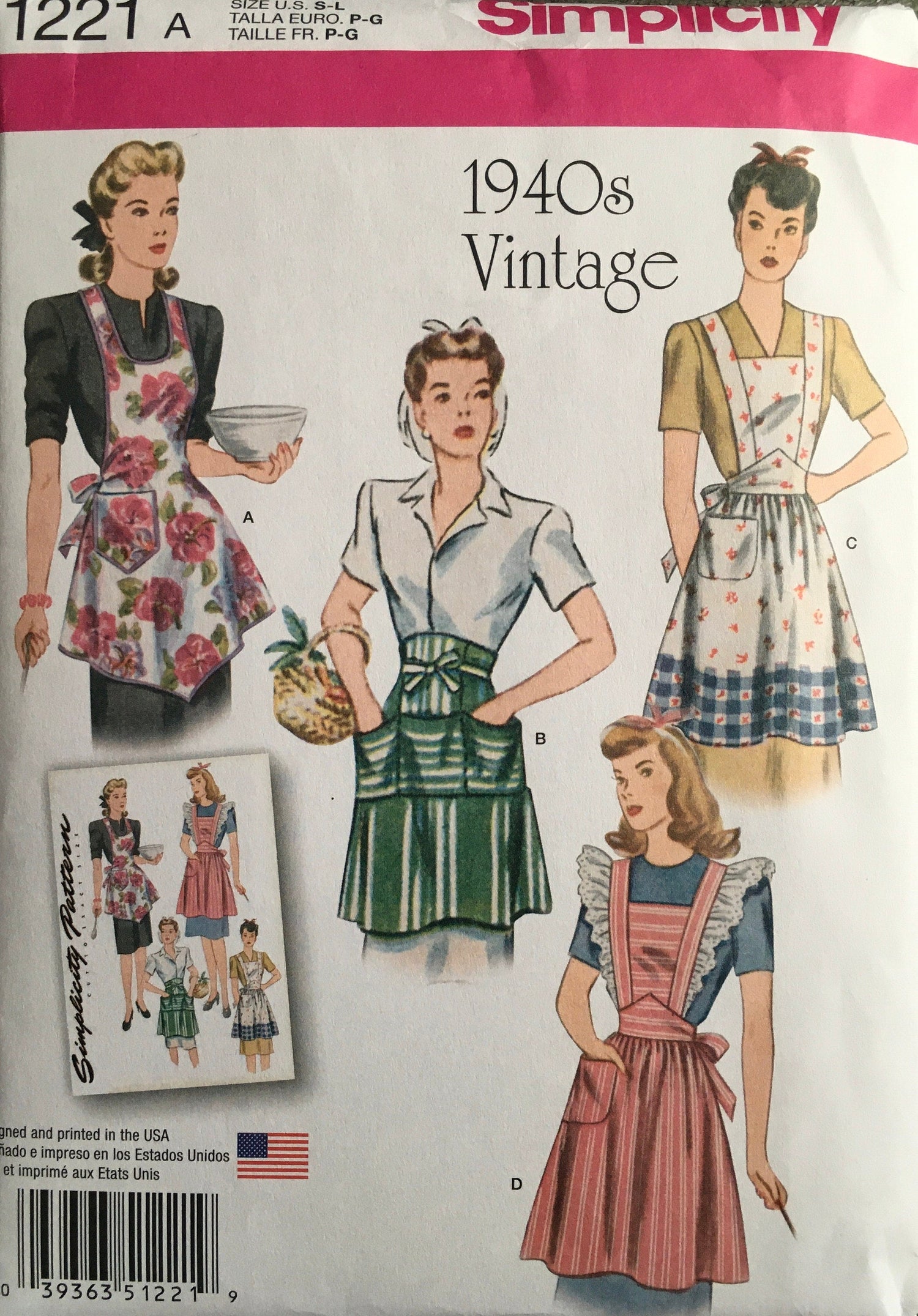 Simplicity 1221 Sewing Pattern UNCUT