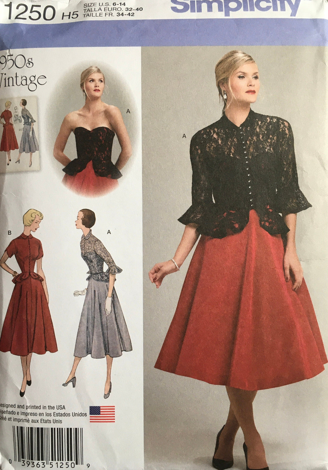 Simplicity 1250 Sewing Pattern UNCUT