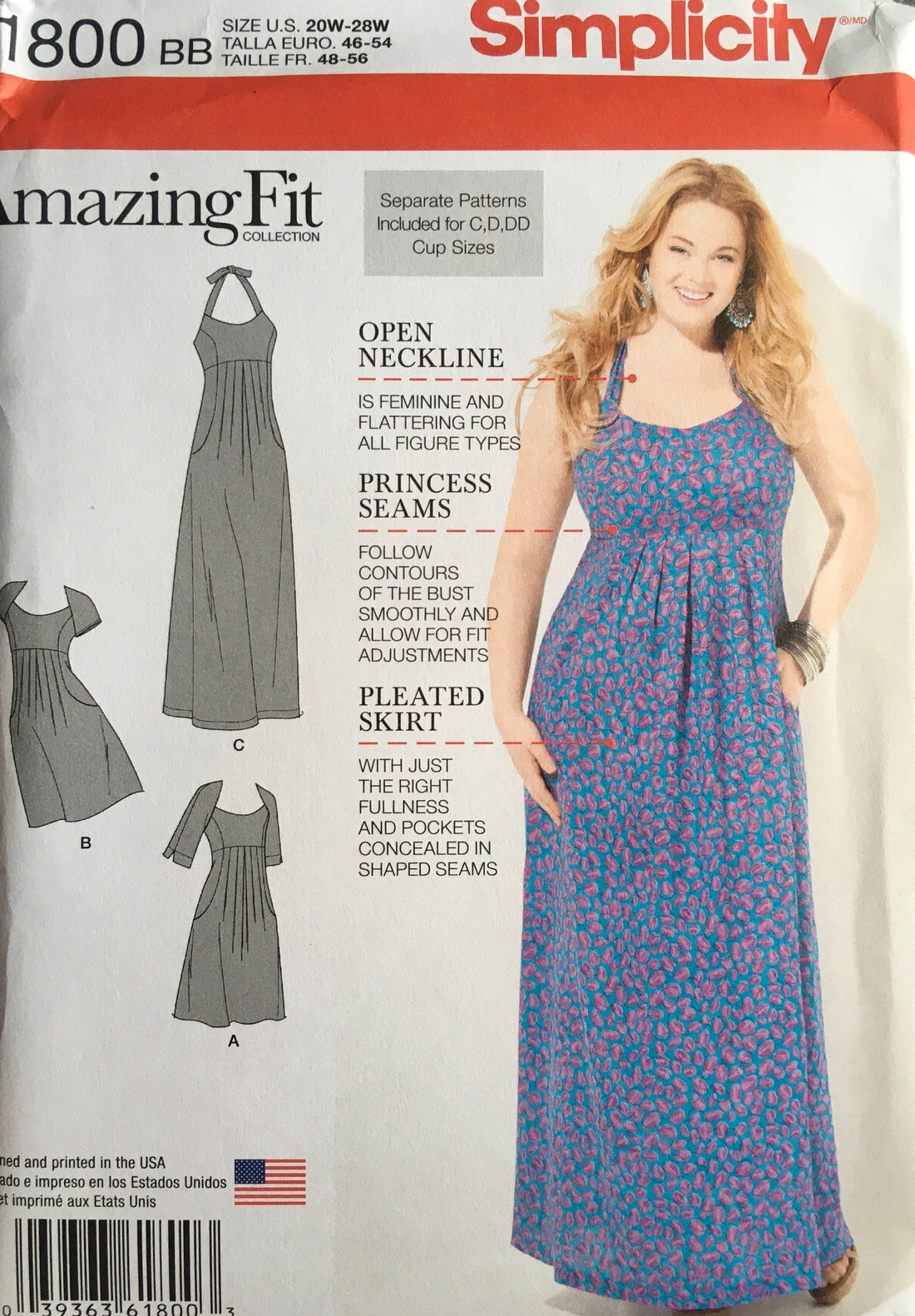 Simplicity 1800 Sewing Pattern (Vintage) UNCUT