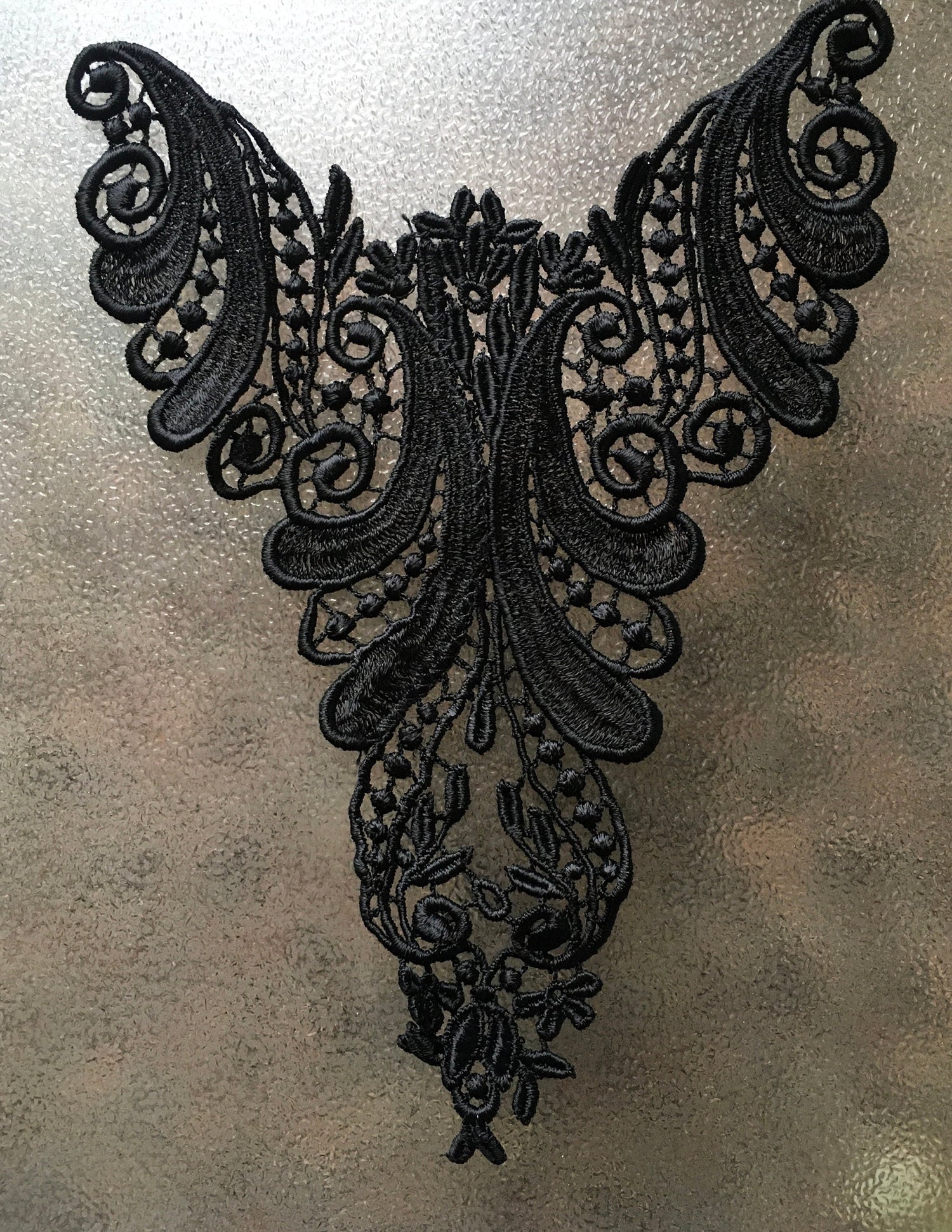 Embroidery Venice Lace Appliqué (Black)