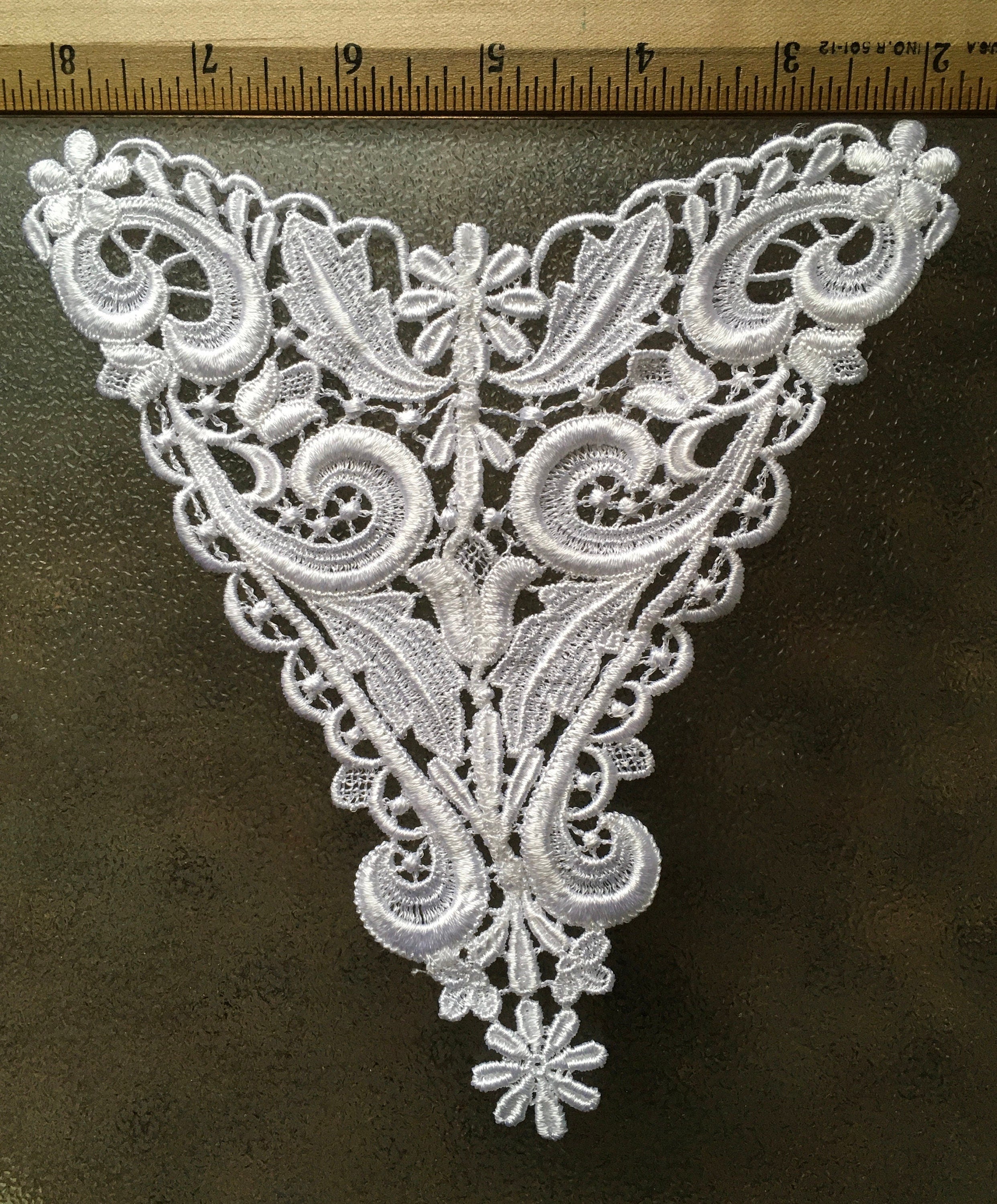 Embroidery Venice Lace Appliqué (White)