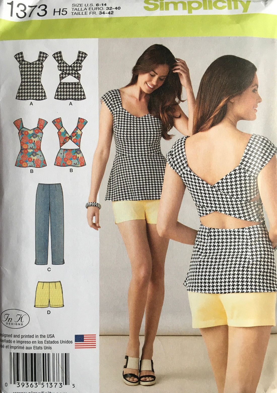 Simplicity 1373 Sewing Pattern UNCUT
