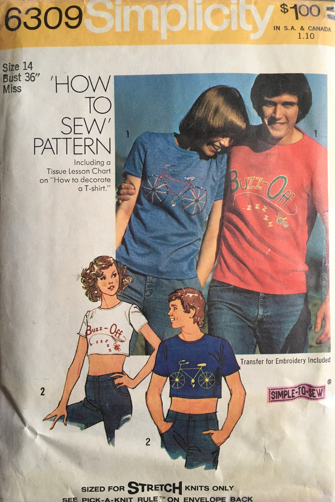 Simplicity 6309 Sewing Pattern (Vintage) CUT