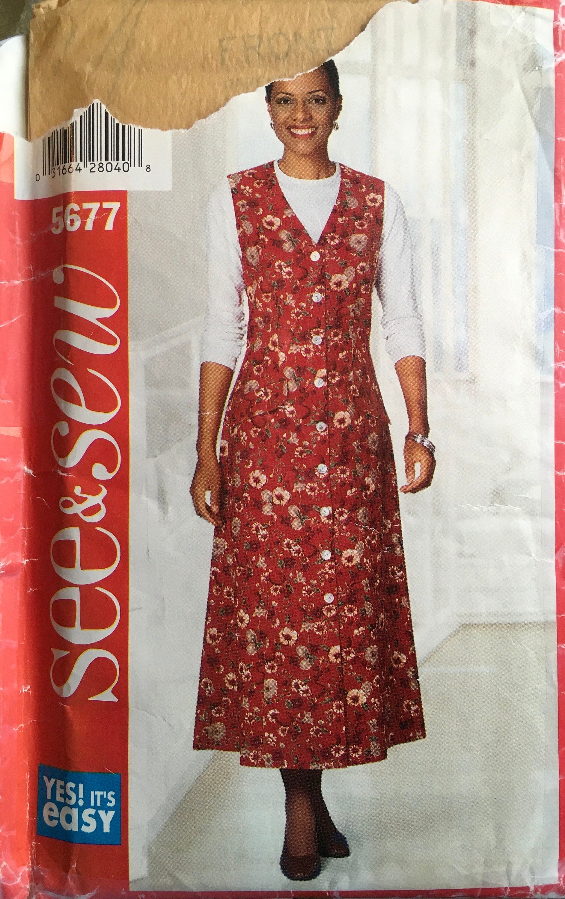 See &amp; Sew 5677 Sewing Pattern (Vintage) UNCUT