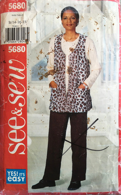 See &amp; Sew 5680 Sewing Pattern (Vintage) CUT