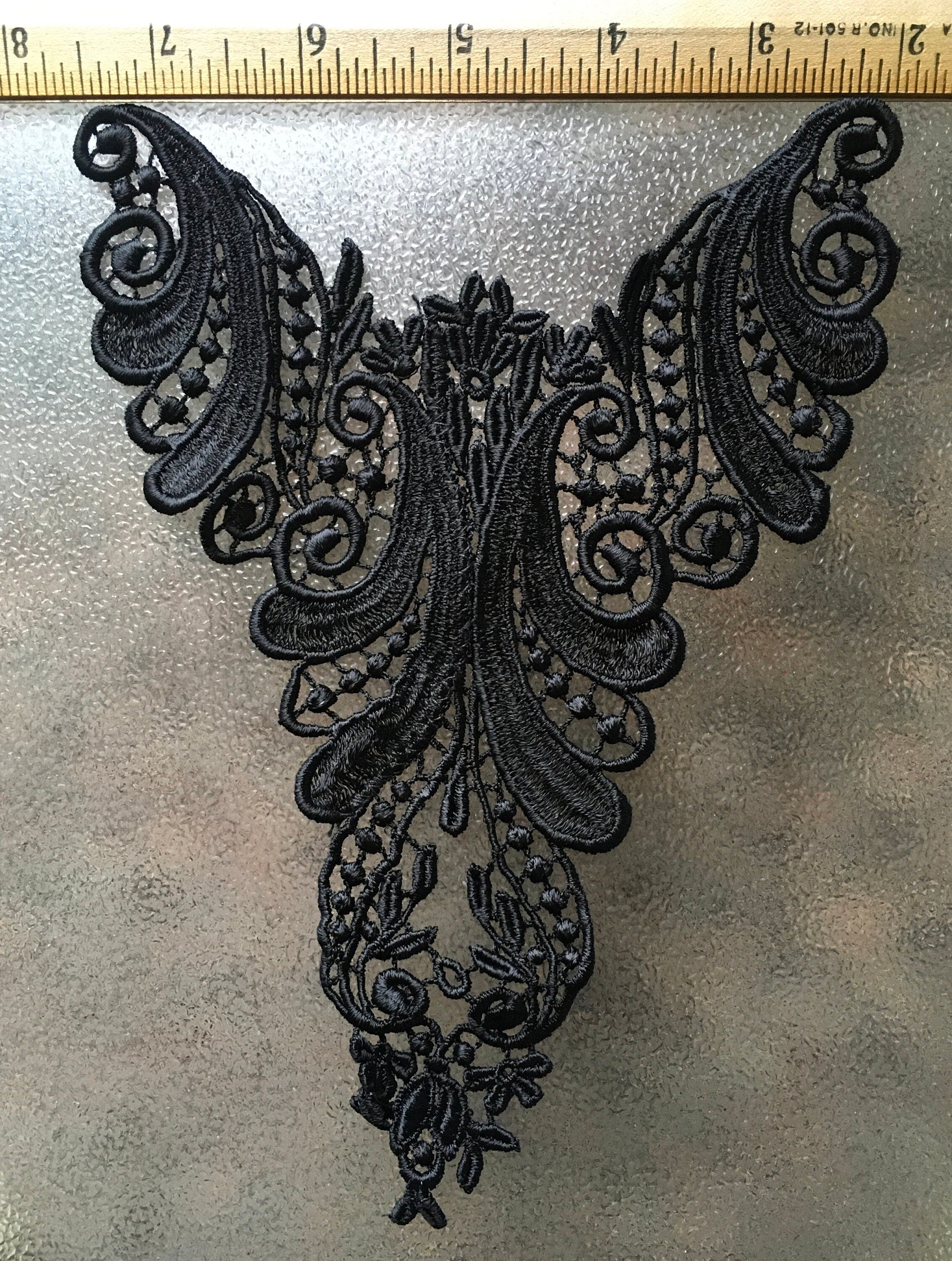 Embroidery Venice Lace Appliqué (Black)