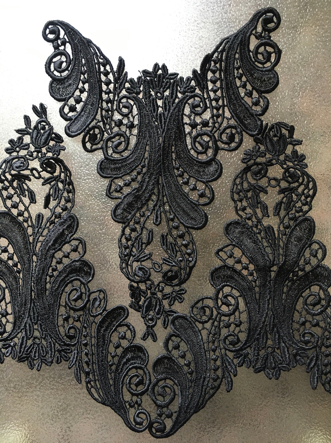 Embroidery Venice Lace Appliqué (Black)