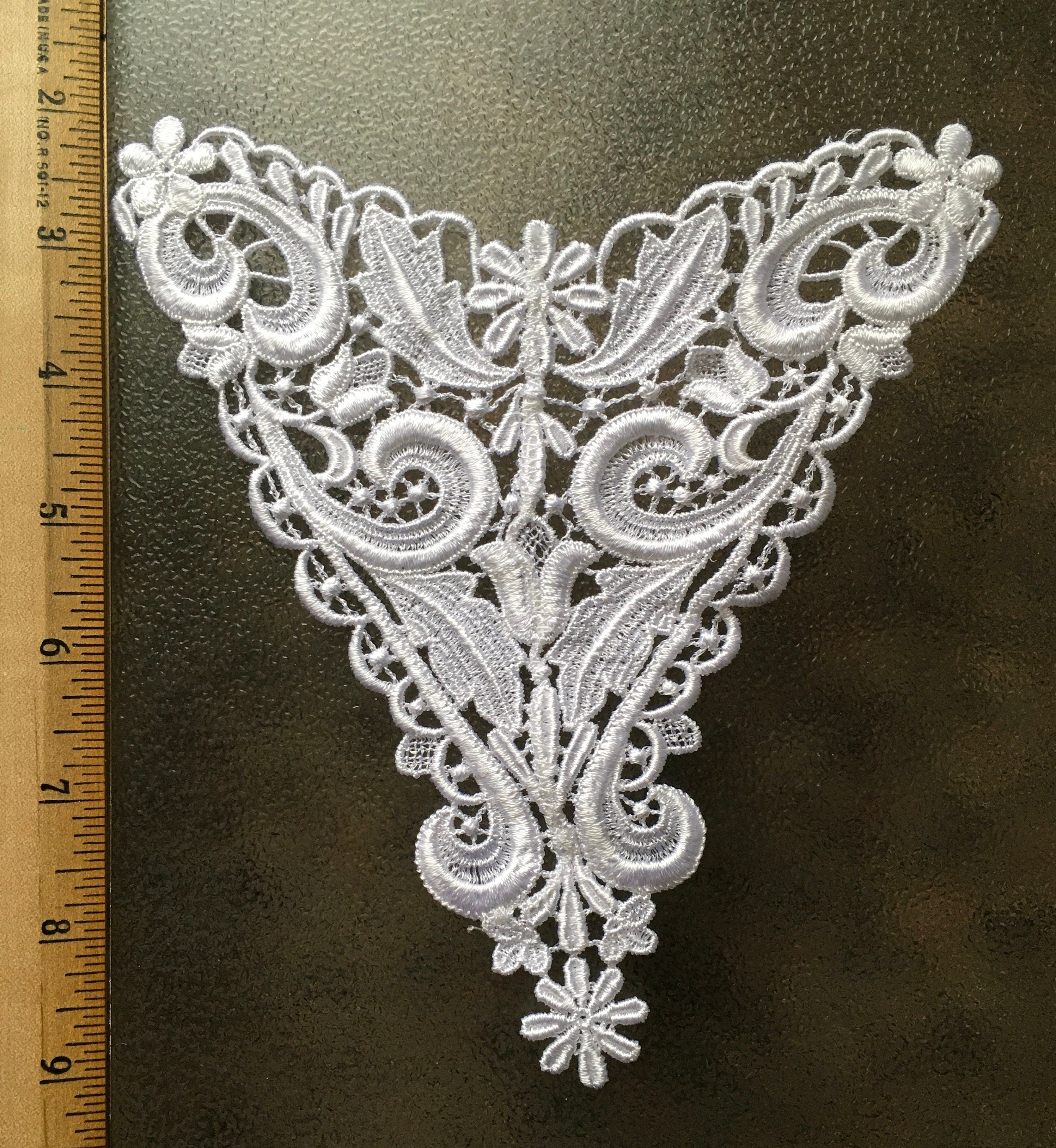 Embroidery Venice Lace Appliqué (White)