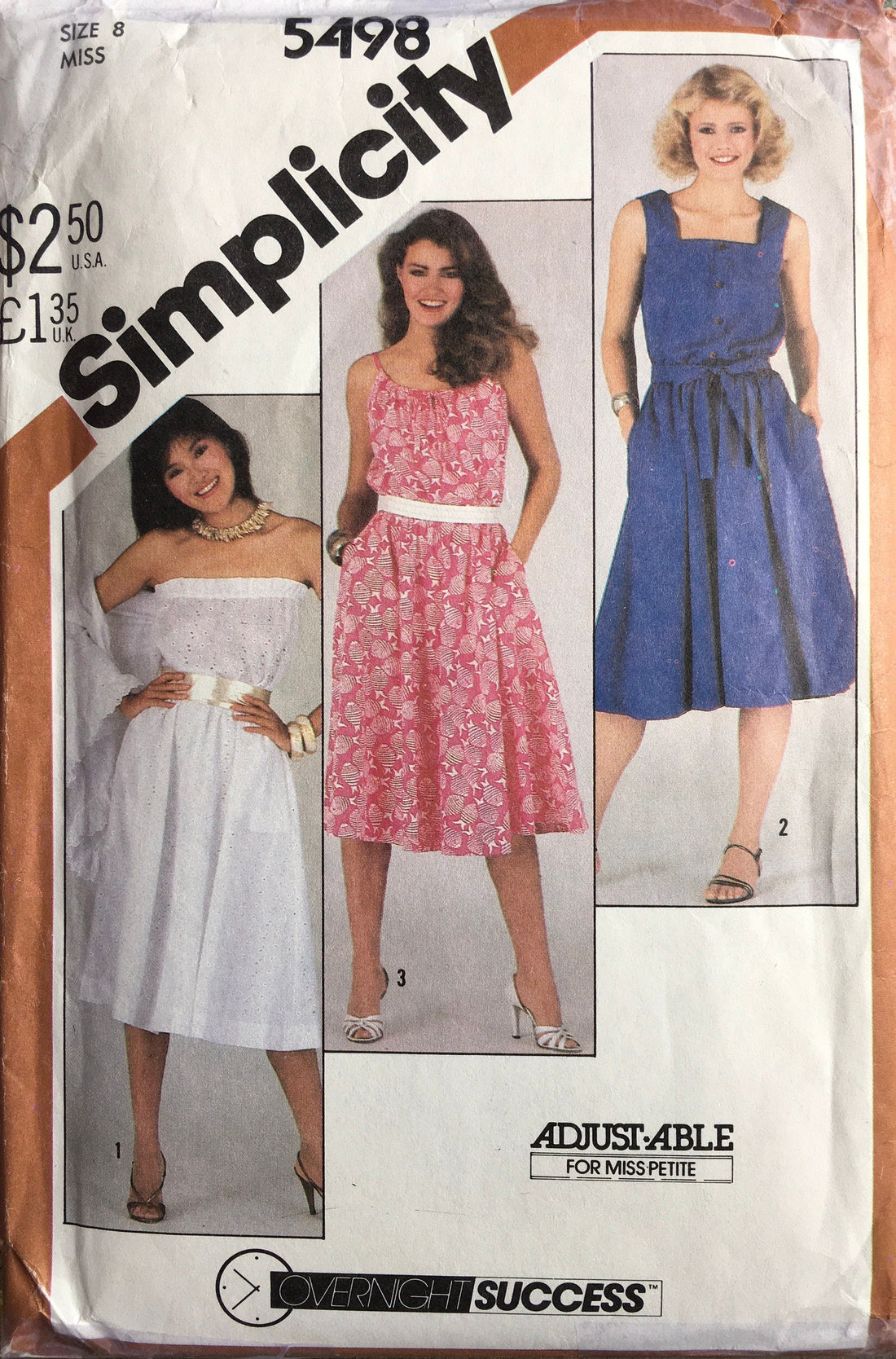 Simplicity 5498 Sewing Pattern (Vintage) UNCUT