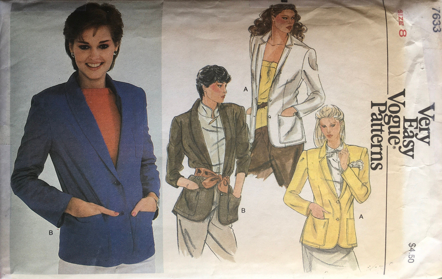 Vogue 7633 Sewing Pattern (Vintage) CUT