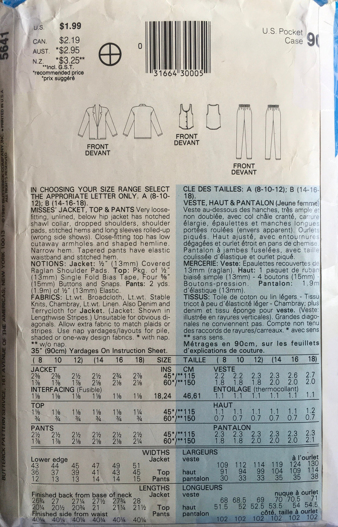 See &amp; Sew 5641 Sewing Pattern (Vintage) CUT