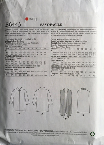 See &amp; Sew 6443 Sewing Pattern (Vintage) CUT