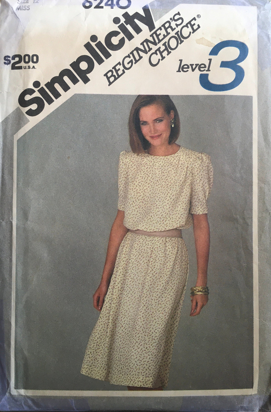 Simplicity 6240 Sewing Pattern (Vintage) UNCUT