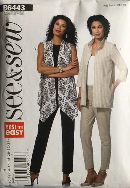 See &amp; Sew 6443 Sewing Pattern (Vintage) CUT