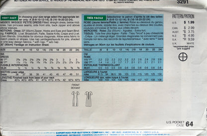 See &amp; Sew 3291 Sewing Pattern (Vintage) UNCUT
