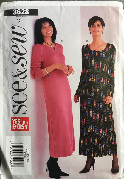 See &amp; Sew 3628 Sewing Pattern (Vintage) UNCUT
